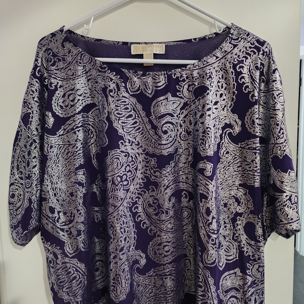 Michael Kors Purple Paisley Women's Top
